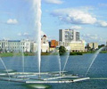 На озере Кабан снова запустили самый большой в Казани фонтан